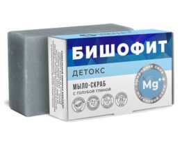 Мыло-скраб с голубой глиной «Крымский лекарь • Бишофит» - Детокс