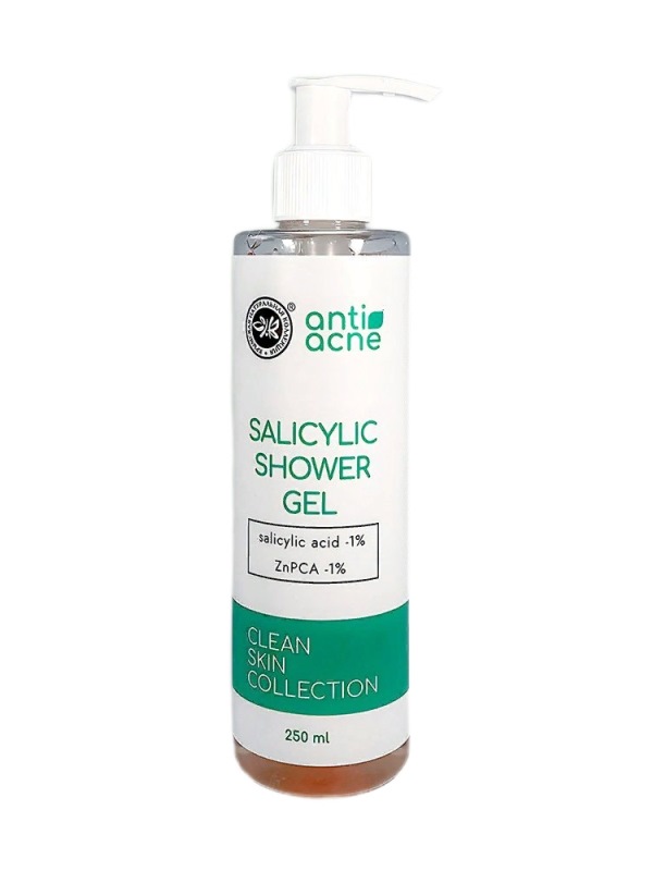 Гель для душа anti-acne с салициловой кислотой и цинком для проблемной кожи «Clean skin collection»